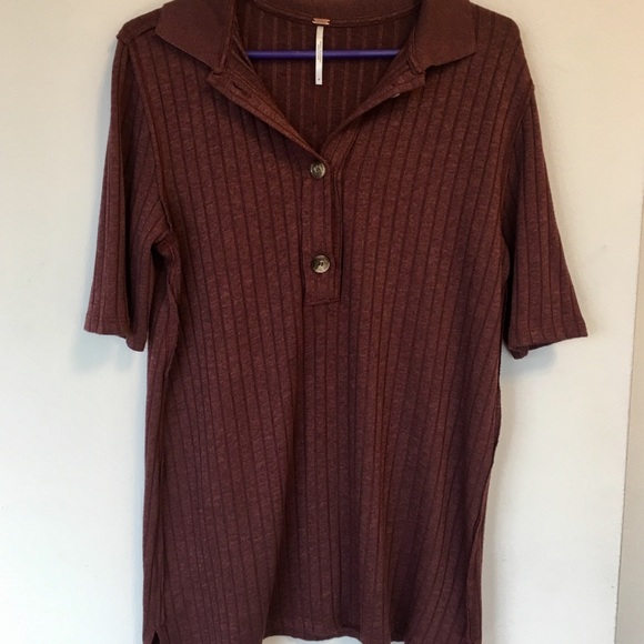 Free People 3/4 Sleeve Top - Picture 2 of 3